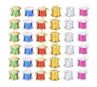 48pcs Mini Drum Christmas Ornaments Colorful Glitter Hanging Pendants for Tree Decoration Plastic for Festive Atmosphere and Present Giving