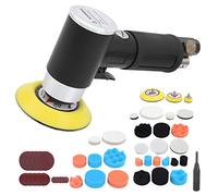 48Pcs Mini Random Orbital Air Sander Kit,High Speed Mini Pneumatic Sander Polisher,Air Sander Black Eccentric Pneumatic Car Waxing Polishing Sanding Machine at-1500 (Heating 21i-13)