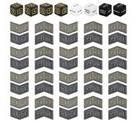 48Pcs MTG Antique Metal Buff Counter Tokens & MTG Keyword/Counters Dice Set, Magic Creature Stats or Loyalty Counter for TCG Card Gaming Accessories with Velvet Bag & Box