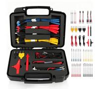 48PCS Multimeter Test Leads Kit Probes，Banana Plugs & Alligator Clips CAT III 1000V Electrical Test Terminals，1.0 Acicular Probes，20cm Jumper Wires for Automotive Digital Multimeter Electrical Testing