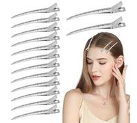 48Pcs Pin Hair Clips, 3.5 Inch Silver Metal Hair Clip Duck Bill Clip for Sectioning Styling, Extensions, Hairdressing, Women Alligator Clips for Roller Salon Bows DIY Accessories