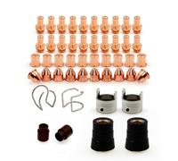 48pcs Plasma Cutter Consumables Kit for Eastwood Versa Cut 60A CB70 - Electrode Tip Shield Nozzle Swirl for Ring Cover Spring Guide PR0063 PD0088-12 PD0019-12 PE0007 PC0032 CV1117 CV0010