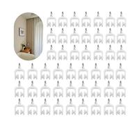 48PCS Plastic Twin-Wheeled Curtain Track Rail with Flexible Ceiling Hook Gliders - Shower Window Accessories 9mm Dia
