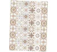 48pcs Retro Tile Decals Peel and Stick PVC Wall Stickers