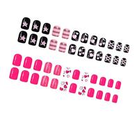 48Pcs Rose Red Love Glitters Glossy Finish Valentines Theme Easy Apply Glitters Heart Star