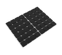 48Pcs Rubber Furniture Pads Rubber Feet Pads, Table Rubber Pads Square Non Slip Furniture Pads Self Adhesive Floor Protectors for Furniture Legs Black 2.1cm X 2.1cm