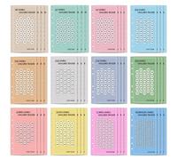 48Pcs/Set A6 Savings Challenge Budget Planner 2 in 1 Money Saving Binder, A6 Budget Binder with Money Saving Challenge, Zipper Cash Envelopes