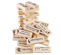 48Pcs/Set Building Block Stacking Tumble Tower Couple Date Night Question Wooden Block Adults Party