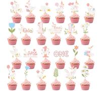 48PCS Silly Goose Cupcake Toppers One Silly Goose Cake Decorations for Boys Girls 1st Birthday Decorations Barnyard Animals Themed Birthday Cake Decorations