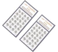 48Pcs Silver 6mm Metal Fastener Buttons Mini Sew-on Snap Buttons Press Studs Button Sewing Buttons for DIY Doll Clothes, Clothing Sewing Accessories