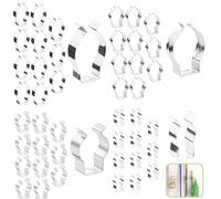 48PCS Spring Clips Metal Terry Clips, Assorted Wall Mounted Tool Organizer, Garden Tools Hooks for Sheds/Garages, Various Sizes Tool Holder Tidy Wall Clamp Set - DIY Storage Solutions