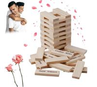 48Pcs Super Naughty Block Tower Game - Same Sex Couple Game Blocks,Lust Tower Game for Adults,Wooden Tower Stacking Block for Couples Date Night Ideas for Valentine Anniversary