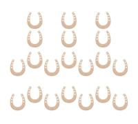 48pcs Unfinished Wooden Heart Horseshoe Cutout Wood Craft Blank