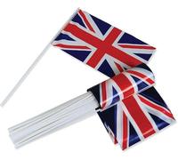 48pcs Union Jack Hand Flags Waving Small Flags Royal Street Party Celebrations Sporting Events Pub BBQ Car Decorations
