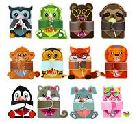 48pcs Valentines Day Gifts Cards for Kids, Valentine’s Greeting Cards Candy Holder Gift for Classroom with Cute Animals’ Designs, Valentine Day Party Favor for School