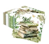 48PCS Wildflower Book Story Napkins Flower Napkins Tea Party Napkins for Party Wedding Baby Shower Bridal Shower