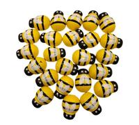 48Pcs Wooden Bee Embellishments Tiny 3D Painted Bee Flatback Self- Adhesive Bumble Bees Button Animals Applique for DIY Craft Scrapbooking Decor