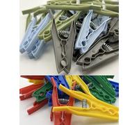 48pk Plastic Storm Grade Pegs For Washing Line | Strong Heavy Duty Laundry Pegs Clips Clothes | Extra Strong Grip, Weather-Resistant, Ideal for Drying Outdoors or Indoors (48 Pack Storm Pegs)