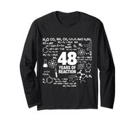 48th Birthday 48 Years Old Funny Chemistry Nerd Humor Geek Long Sleeve T-Shirt