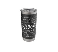 48th Birthday 48 Years Old Funny Math Nerd Humor G ift Stainless Steel Insulated Tumbler