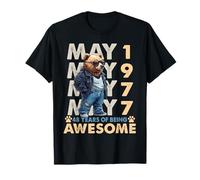 48th Birthday Bear Legends May 1977 48 Years Old For Mens T-Shirt
