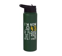 48th Birthday for Him, I'm Now 48 Years Old, Cool Bday Stainless Steel Insulated Water Bottle