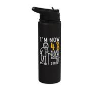 48th Birthday for Him, I'm Now 48 Years Old, Cool Bday Stainless Steel Insulated Water Bottle