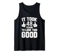 48th Birthday Gag Gifts Idea Joke Funny Saying 48 Years Old Tank Top
