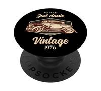 48th birthday gift man vintage 1976 not old classic car fun PopSockets Adhesive PopGrip