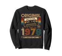 48th Birthday Gift Man Woman 1978 Vintage Cassette 48 Deco Sweatshirt