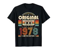 48th Birthday Gift Man Woman 1978 Vintage Cassette 48 Deco T-Shirt