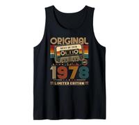 48th Birthday Gift Man Woman 1978 Vintage Cassette 48 Deco Tank Top