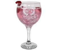 48th Birthday Gift Vintage 1978 Aged to Perfection Engraved Large Gin Glass Present for 48 Year Old Etched 645ml Gin Goblet