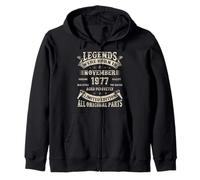 48th birthday Gifts for Men 48 Years Old Bday November 1977 Zip Hoodie