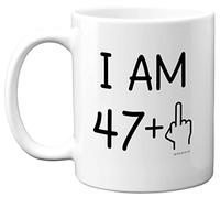 48th Birthday Gifts for Women and Men, Rude Novelty Mug Middle Finger