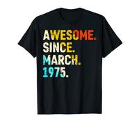 48th Birthday Gifts Men Women Awesome Since March 1975 T-Shirt