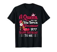 48th Birthday High Heel A Queen was Born in December 1977 T-Shirt