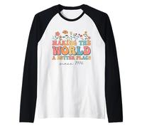 48th Birthday Making The World A Better Place Since 1976 Raglan Baseball Tee