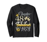 48th Birthday Queen Chapter 48 Fabulous Since 1978 Women Long Sleeve T-Shirt