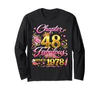 48th Birthday Queen Chapter 48 Fabulous Since 1978 Women Long Sleeve T-Shirt