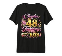 48th Birthday Queen Chapter 48 Fabulous Since 1978 Women Premium T-Shirt