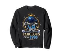 48th Birthday Women Cheers to 48 Years Fabulous Since 1978 Sweatshirt