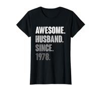 48th Wedding Anniversary For Him Awesome Husband Since 1978 T-Shirt