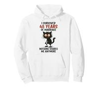 48th Wedding Anniversary, I Survived 48 Years of Marriage Pullover Hoodie