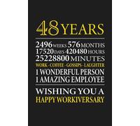 48th Year Work Anniversary: Employee Appreciation Gift for Job Milestone of 48 Years of Service