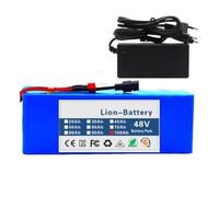 48V 100Ah/90Ah/20Ah/60Ah 13S3P Ebike Battery Pack Rechargeable Battery Pack with Charger and BMS High Power Battery Battery for 200W-800W Motor 48V 90Ah,XT30