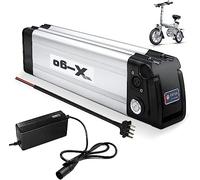 48V 13AH Ebike Battary, Electric Bicycle Battery Lithium E-bike Battery Silver Fish with Charger, Safe Lock, Led Indicator Light for 750W 500W 350W 250W Motor (48V 13AH 4 Port)