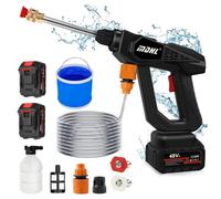 48V 1500W Portable Cordless Car High Pressure Washer With 2X Batteries, Jet Water Wash Cleaner Gun