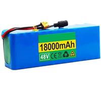 48V 18Ah Ebike Battery Pack, High Power Removable Replacement Battery with Charger for Electric Bike 200W-1000W Motor, Waterproof 13S3P Design