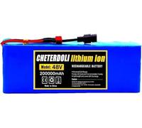 48V 200Ah Electric Bike Battery Rechargeable Replacement Battery Pack with BMS and 54.6V 2A Charger Performance 13S3p(T)